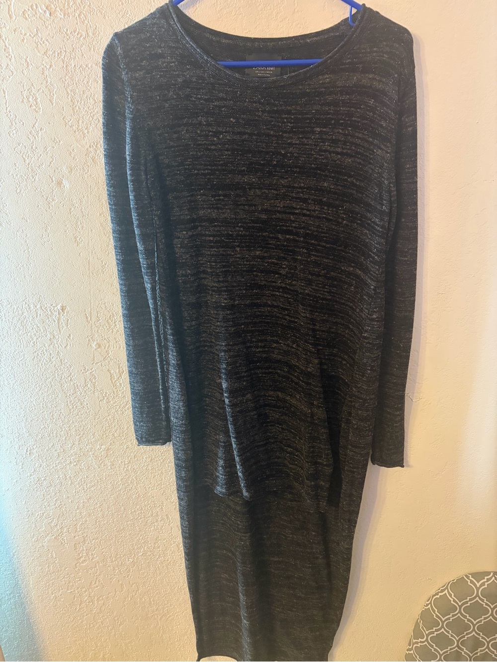 ZARA Knit Marled Dark Gray Sweater
